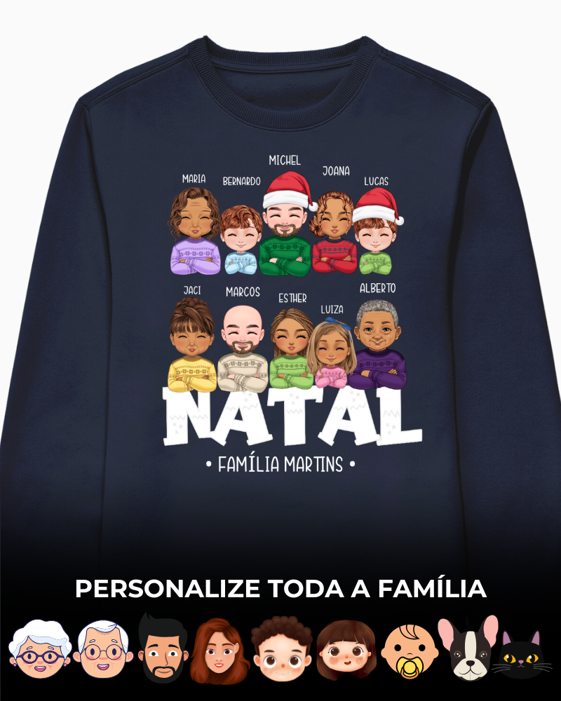 Família Natalina (Até 10 Pessoas) - Moletom