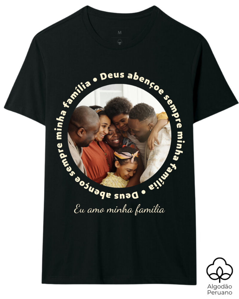 Deus Abençoe Minha Família - Algodão Peruano