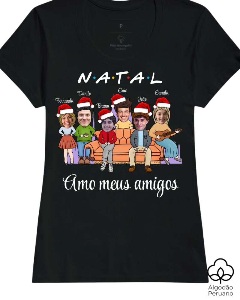 Natal com Friends - Algodão Peruano