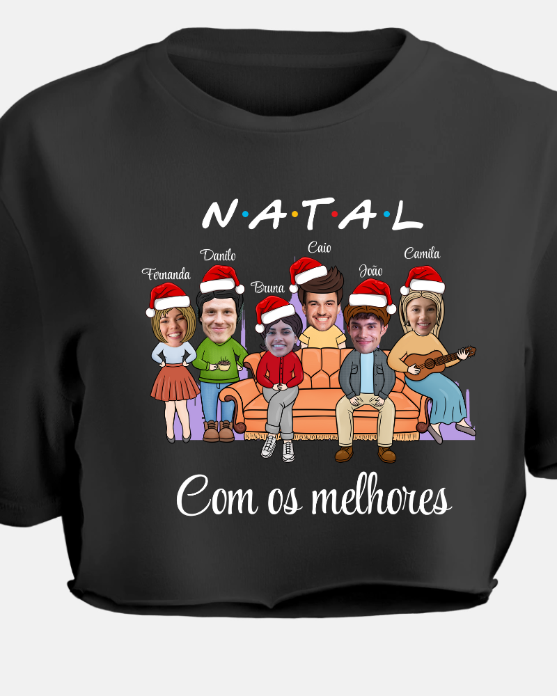 Natal com Friends - Cropped e Regata