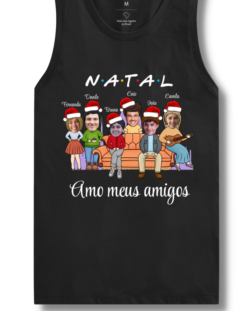 Natal com Friends - Cropped e Regata