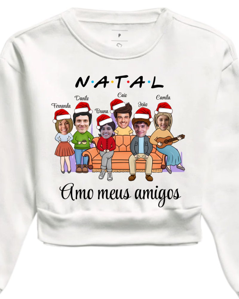 Natal com Friends - Moletom (Cores Claras)