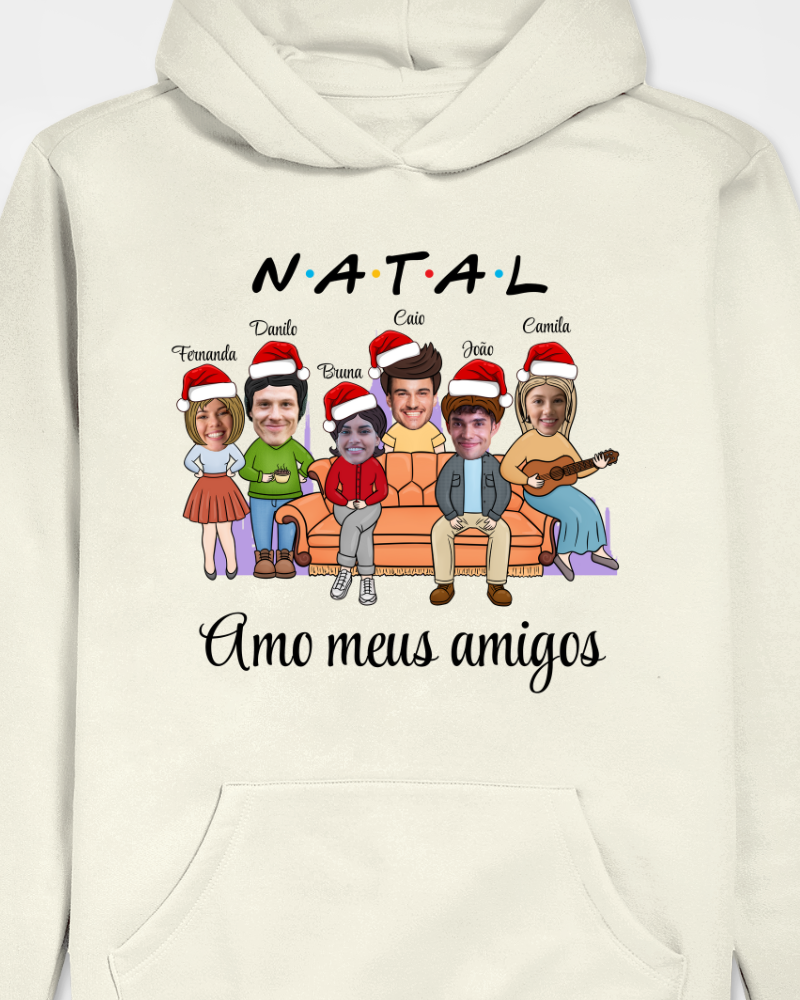 Natal com Friends - Moletom (Cores Claras)