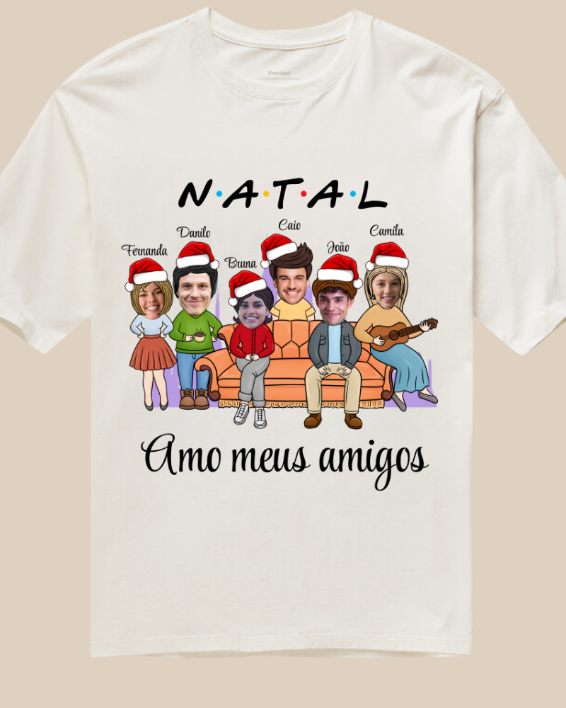 Natal com Friends - Oversized (Cores Claras)