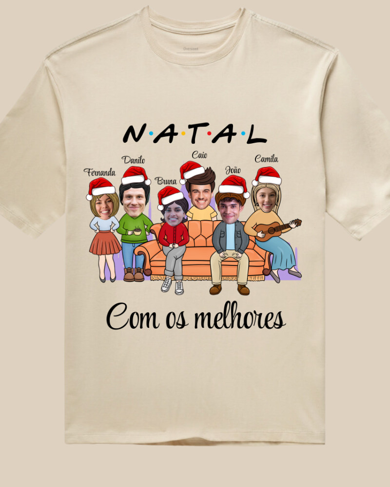 Natal com Friends - Oversized (Cores Claras)