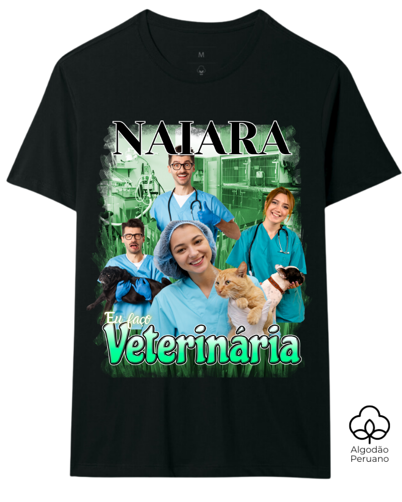 Eu Faço Veterinária - Algodão Peruano