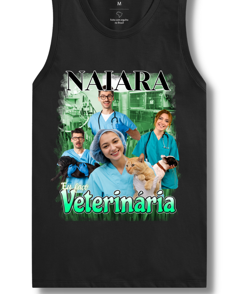 Eu Faço Veterinária - Cropped e Regata