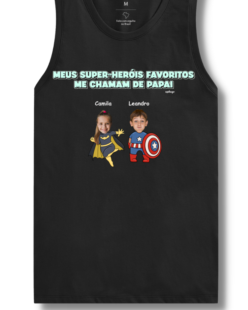 Meus Super-Heróis Favoritos - Cropped e Regata