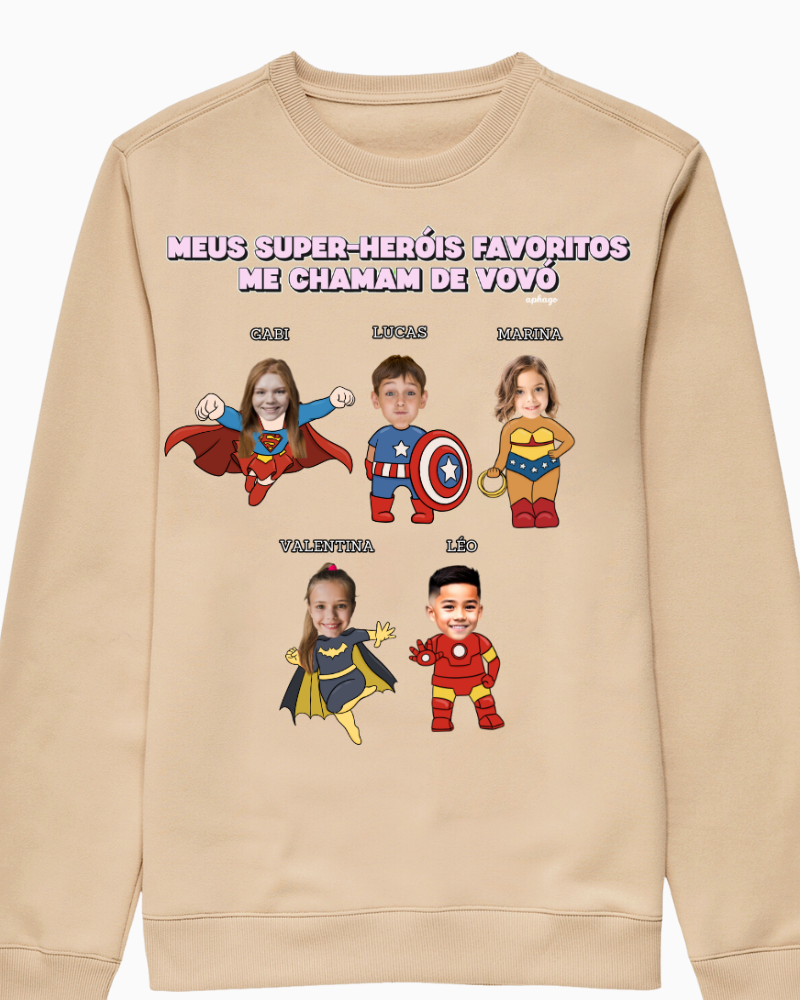 Meus Super-Heróis Favoritos - Moletom