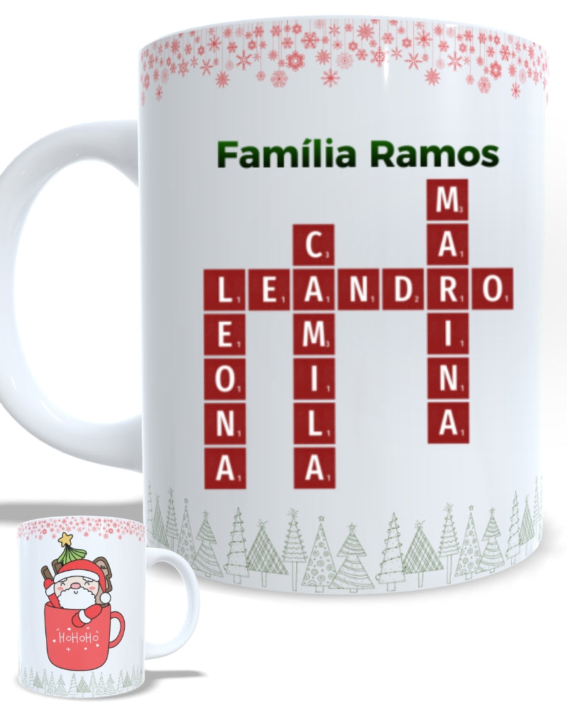 Caneca Palavras Cruzadas de Natal