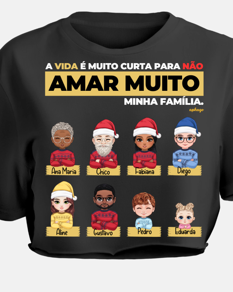 Eu e Minha Família (7 a 9 Pessoas) - Cropped e Regata