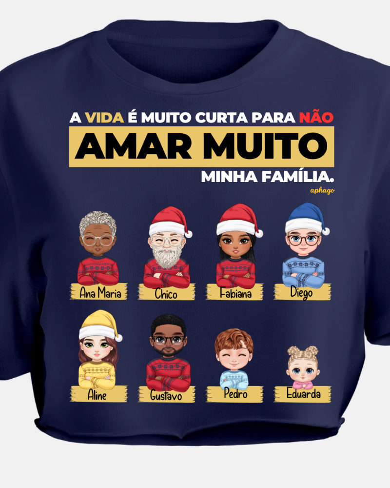 Eu e Minha Família (7 a 9 Pessoas) - Cropped e Regata