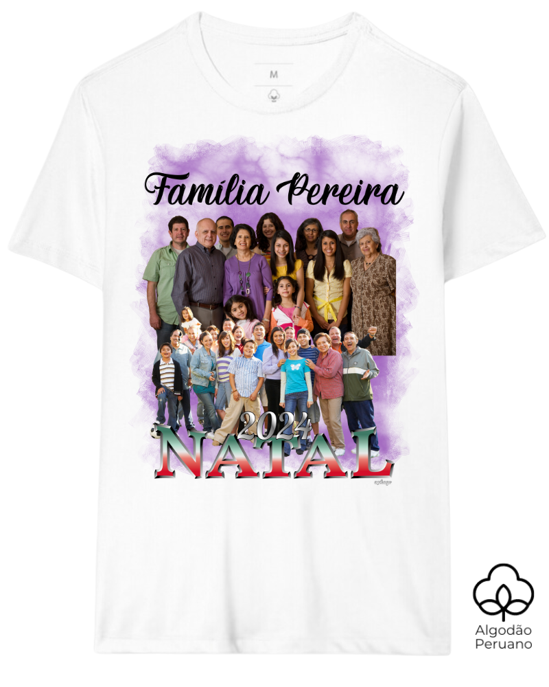 Minha Família Natalina Bootleg - Algodão Peruano