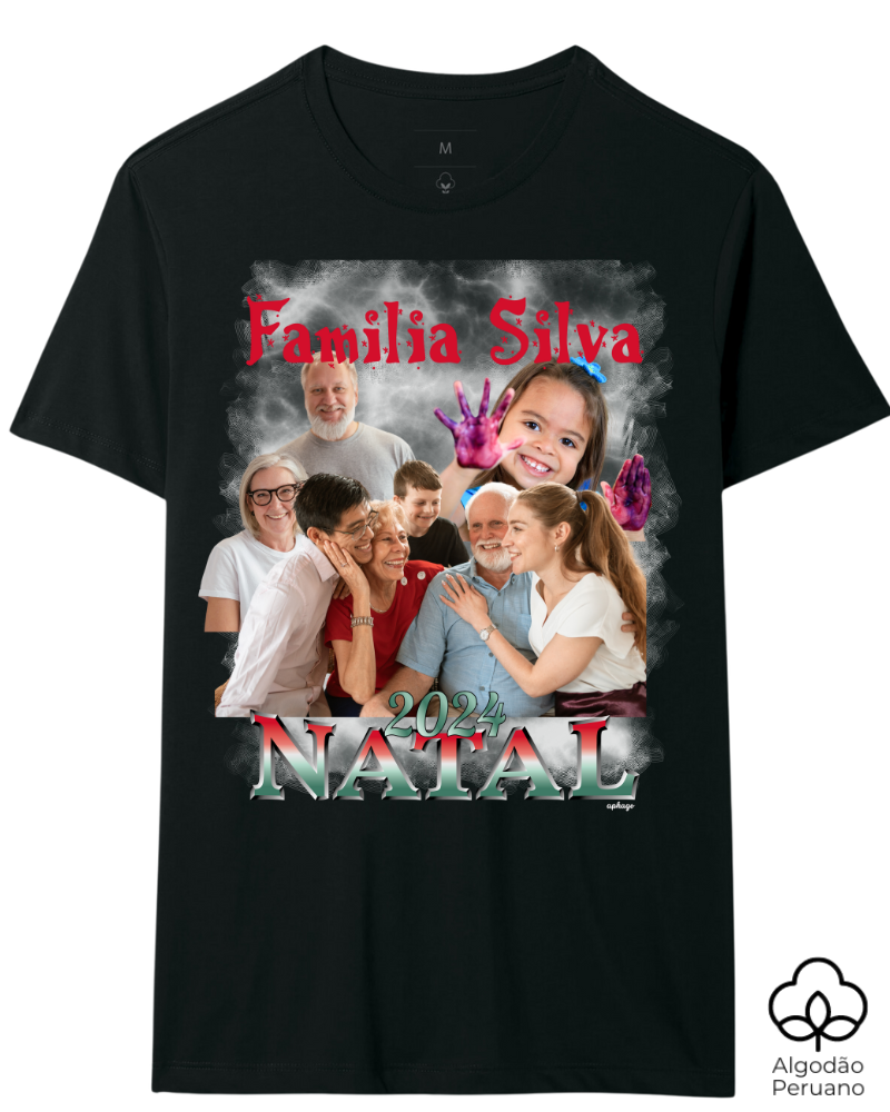 Minha Família Natalina Bootleg - Algodão Peruano