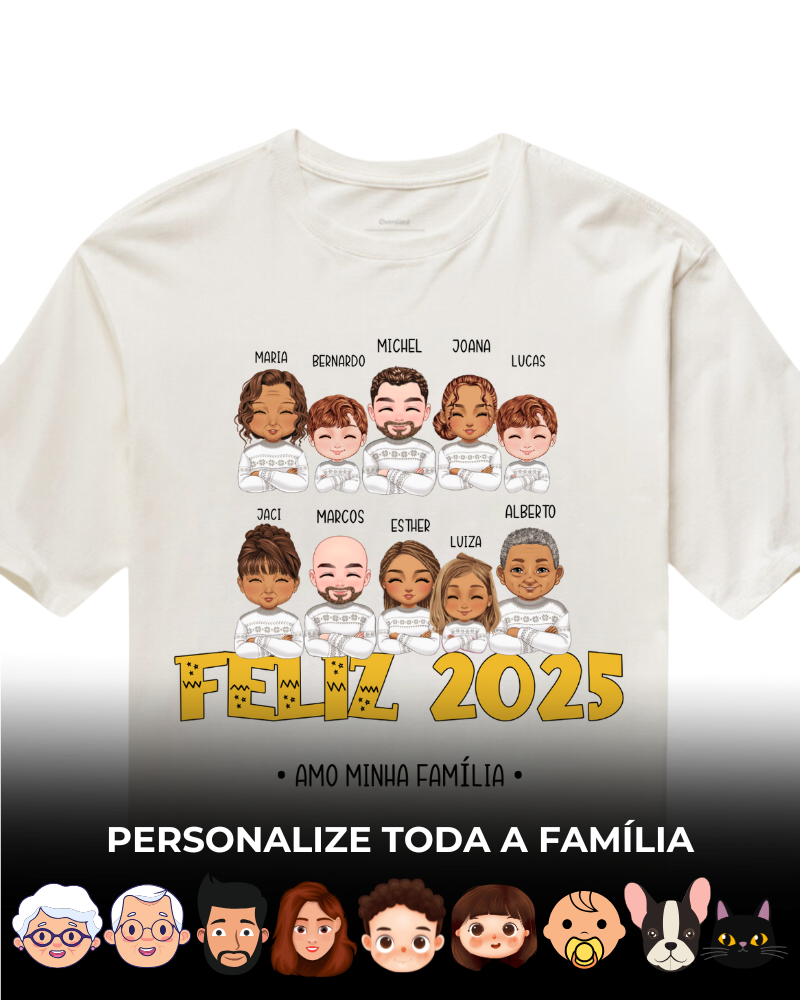 Minha Família no Ano Novo (7-10 Pessoas) - Oversized