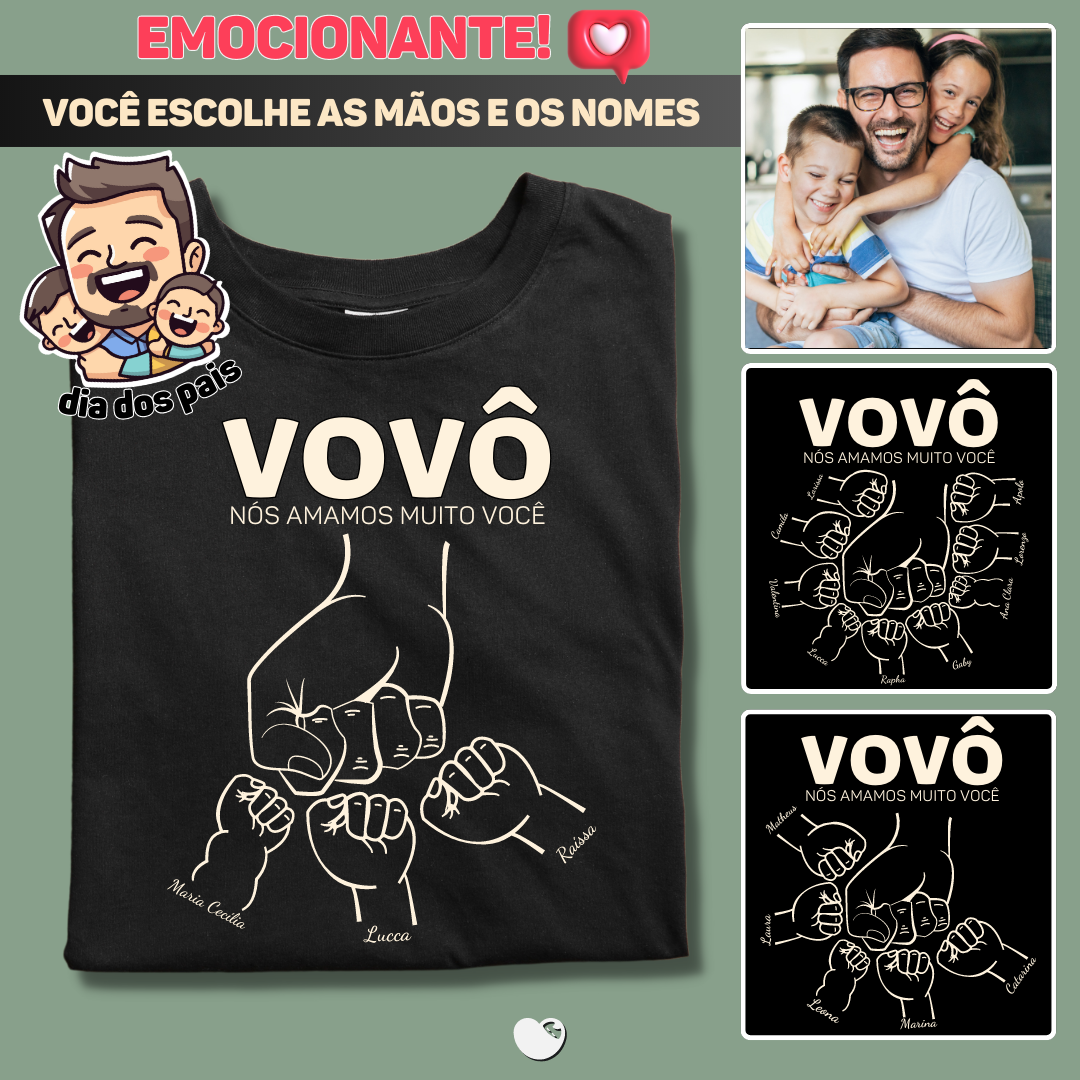 Vovô, nós amamos muito você! - Camiseta